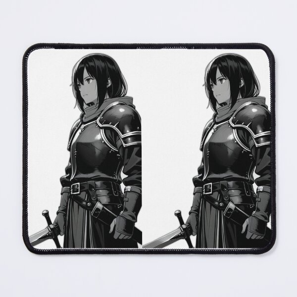 Item preview, Illustration - Female Warrior in Medieval Fantasy Armor, Detailed Dark Fantasy Manga Style designed and sold by AnimeShin.