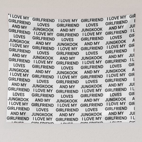 Item preview, I Love My Girlfriend And My Girlfriend Loves Jungkook Funny K-Pop designed and sold by kienoy.