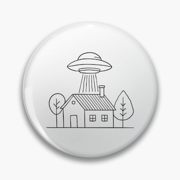 Item preview, UFO Flying Above Farmhouse Roof designed and sold by rasagamastore.