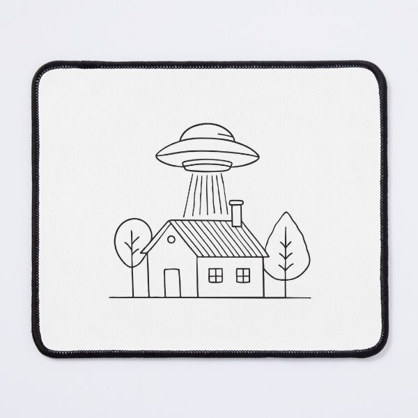 Item preview, UFO Flying Above Farmhouse Roof designed and sold by rasagamastore.