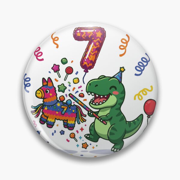 Item preview, 7th T-rex birthday with piñata dino lover designed and sold by Tronstell.