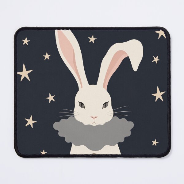 Item preview, Whimsical White Rabbit Under Stars designed and sold by minbadesign.