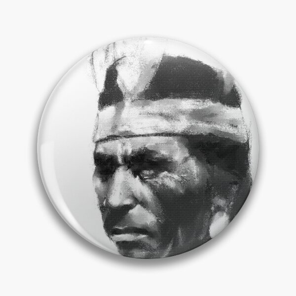 Item preview, Native American Warrior – Monochrome Portrait with Feather Headdress designed and sold by BuckaBaby.