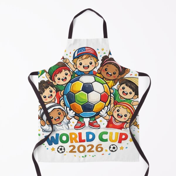 Item preview, One World, One Passion – Cute Kids Soccer Celebration 2026 Cartoon Design designed and sold by DZ Vibe Studio.