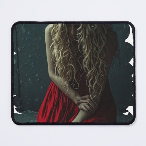 Item preview, Tears at Midnight | Melancholic Woman in Red Gothic Art designed and sold by halibutgoatramb.
