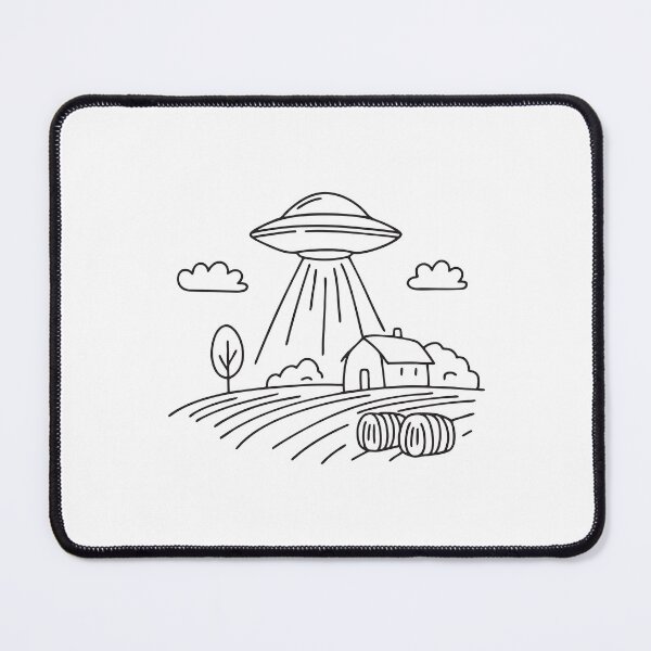 Item preview, UFO Gliding Over Farmhouse designed and sold by rasagamastore.