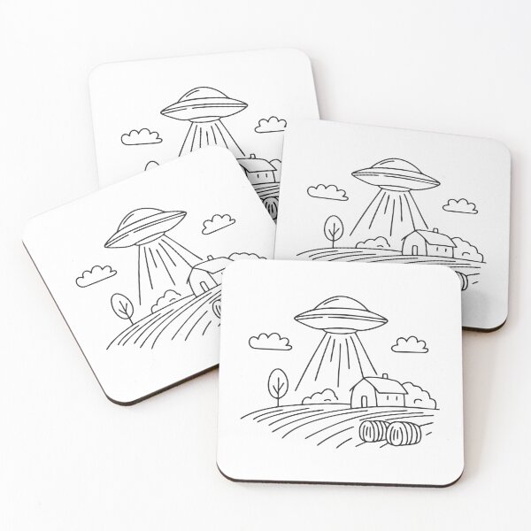 Item preview, UFO Gliding Over Farmhouse designed and sold by rasagamastore.