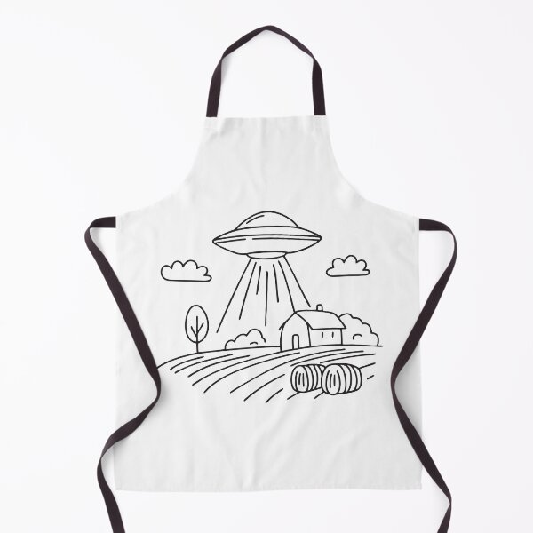 Item preview, UFO Gliding Over Farmhouse designed and sold by rasagamastore.