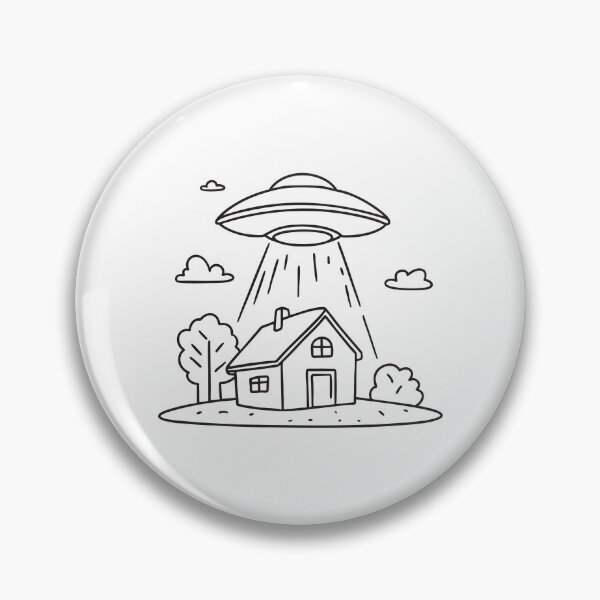 Item preview, UFO Flying Above Farmhouse Roof designed and sold by rasagamastore.