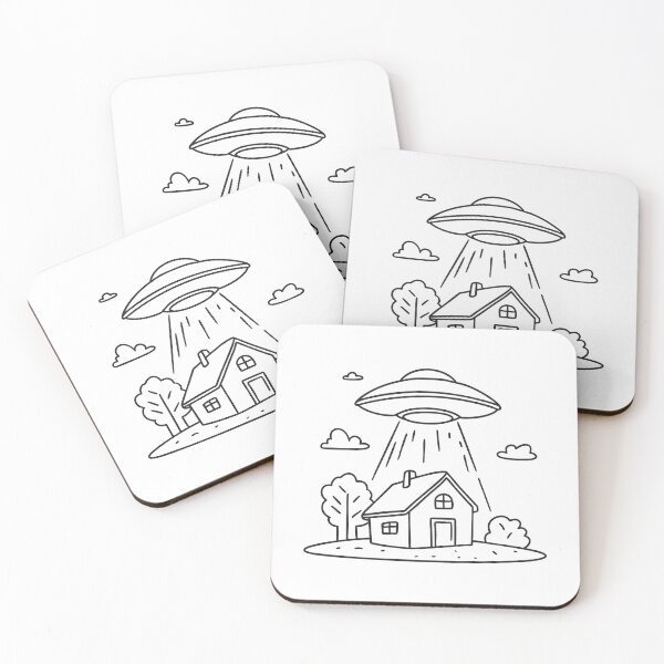 Item preview, UFO Flying Above Farmhouse Roof designed and sold by rasagamastore.