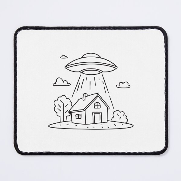 Item preview, UFO Flying Above Farmhouse Roof designed and sold by rasagamastore.