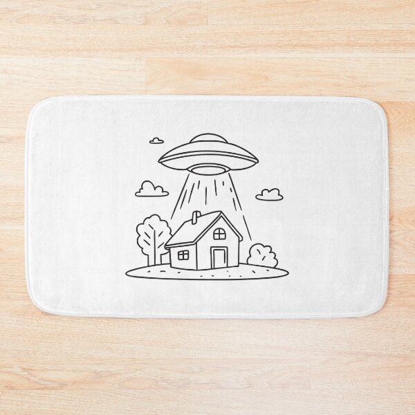 Item preview, UFO Flying Above Farmhouse Roof designed and sold by rasagamastore.