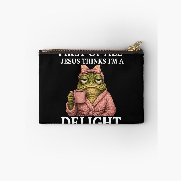 Item preview, First Of All Jesus Thinks I’m A Delight – Funny Christian Frog Faith Humor Design designed and sold by PosiMCreations.