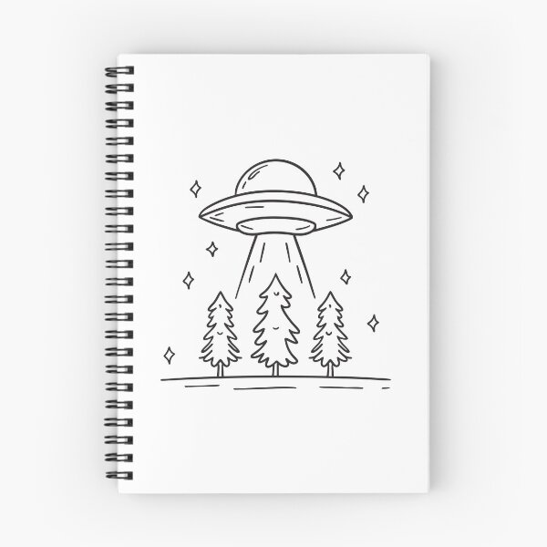 Item preview, UFO Hovering Above Pine Trees designed and sold by rasagamastore.