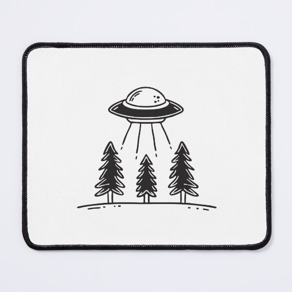 Item preview, UFO Over Pine Forest at Night designed and sold by rasagamastore.
