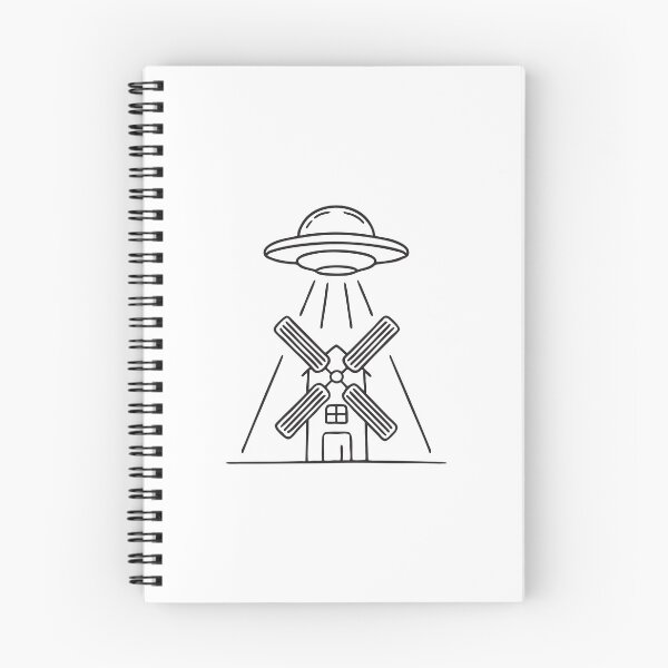 Item preview, UFO Behind Standing Windmill designed and sold by rasagamastore.