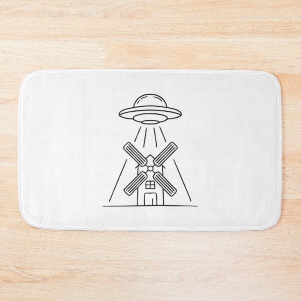 Item preview, UFO Behind Standing Windmill designed and sold by rasagamastore.