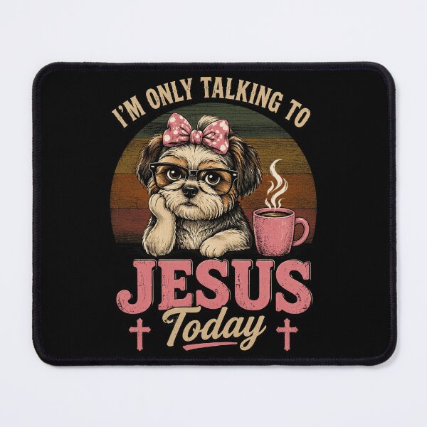 Item preview, I'm Only Talking to Jesus Today Christian Black Dog Coffee designed and sold by OlakunleOloroz.