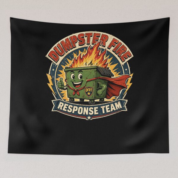 Item preview, Dumpster Fire Response Team Funny Sarcastic Work Humor Crisis Management designed and sold by RetroMini2026.
