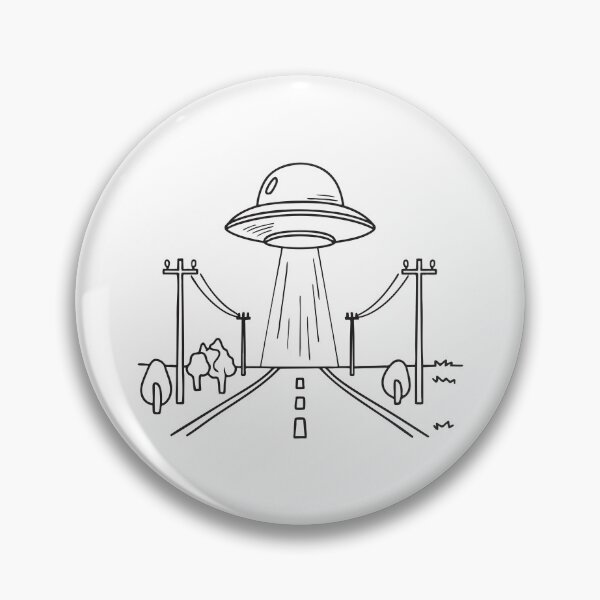 Item preview, UFO Near Country Road Telephone Poles designed and sold by rasagamastore.