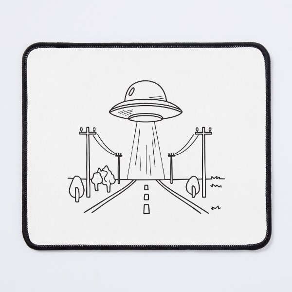 Item preview, UFO Near Country Road Telephone Poles designed and sold by rasagamastore.