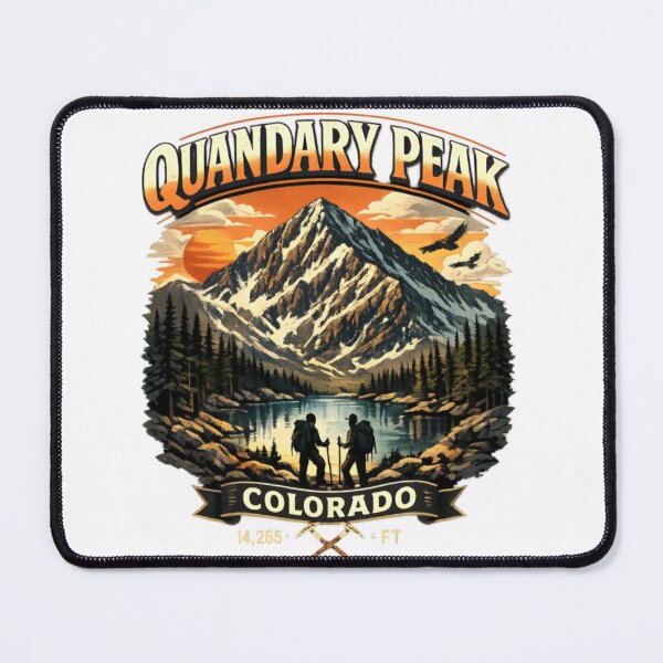 Item preview, Quandary Peak Colorado Retro Mountain Hiking Adventure Design designed and sold by CatLovers Studio.