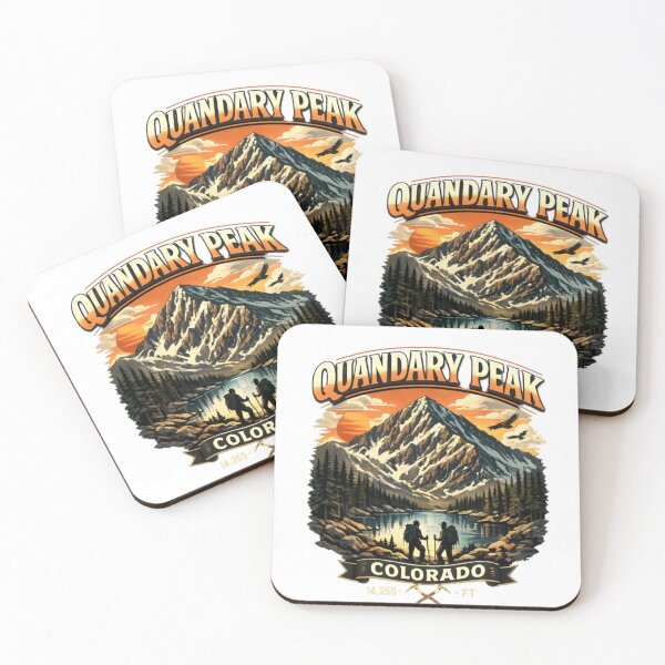 Item preview, Quandary Peak Colorado Retro Mountain Hiking Adventure Design designed and sold by CatLovers Studio.