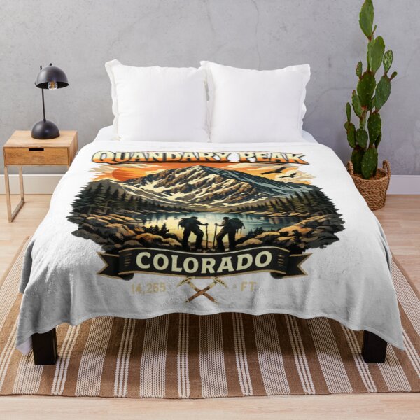 Item preview, Quandary Peak Colorado Retro Mountain Hiking Adventure Design designed and sold by CatLovers Studio.