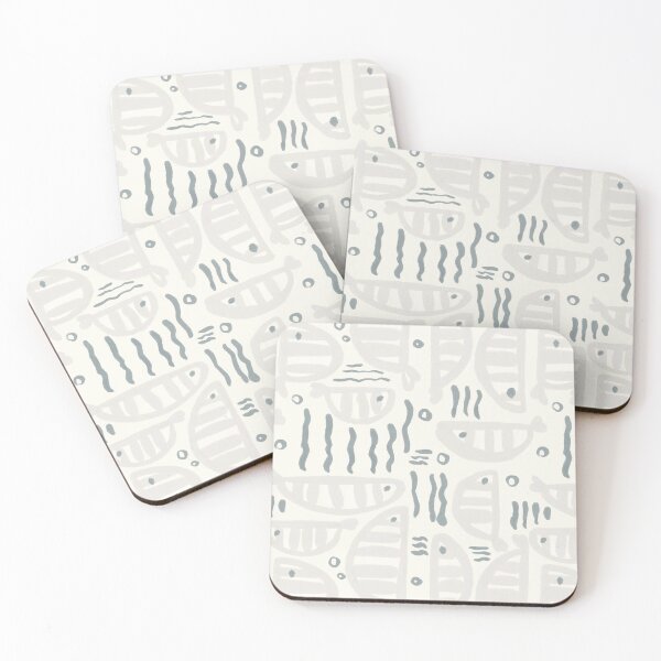 Item preview, Abstract fish pattern in muted colors designed and sold by Aleksse.