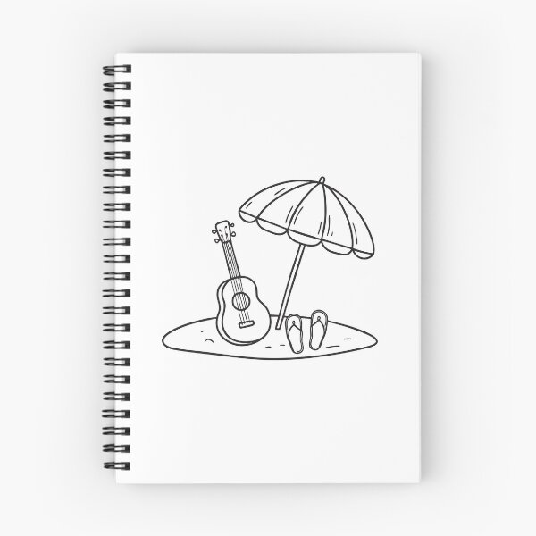 Item preview, Ukulele Beside Flip Flops on Beach designed and sold by rasagamastore.