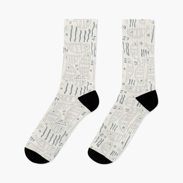 Item preview, Abstract fish pattern in muted colors designed and sold by Aleksse.