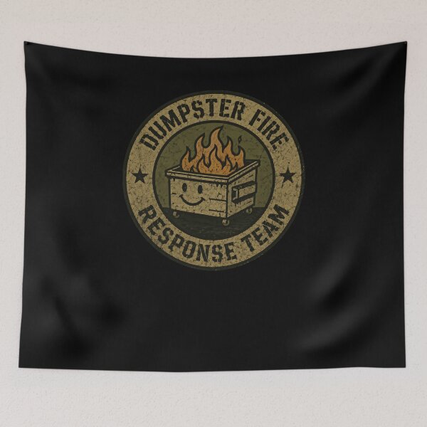 Item preview, Dumpster Fire Response Team Funny Workplace Meme Problem Solver designed and sold by RetroMini2026.