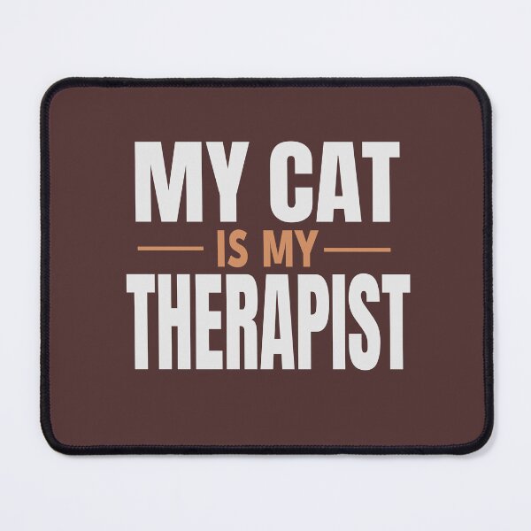 Item preview, My Cat Is My Therapist | Funny Cat Lover Typography T-Shirt designed and sold by HeartAndArtShop.