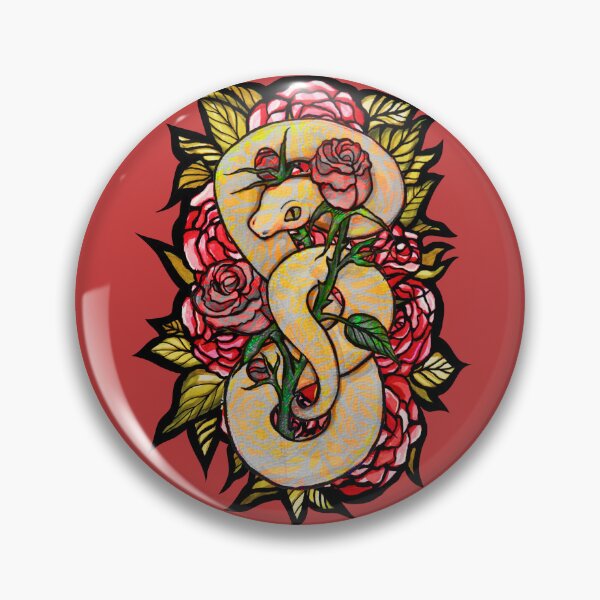 Item preview, Golden Snake with Roses designed and sold by lacychenault.