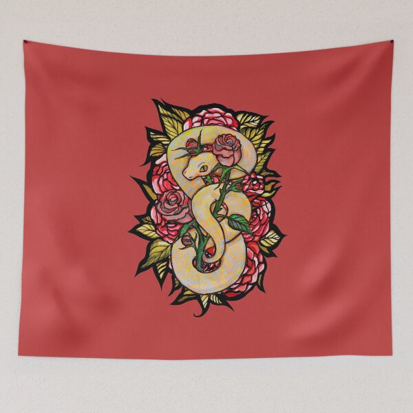 Item preview, Golden Snake with Roses designed and sold by lacychenault.