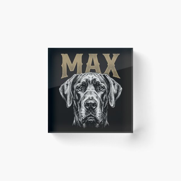 Item preview, Max Great Dane Custom Dog Name Shirt designed and sold by TeNovaStudio.