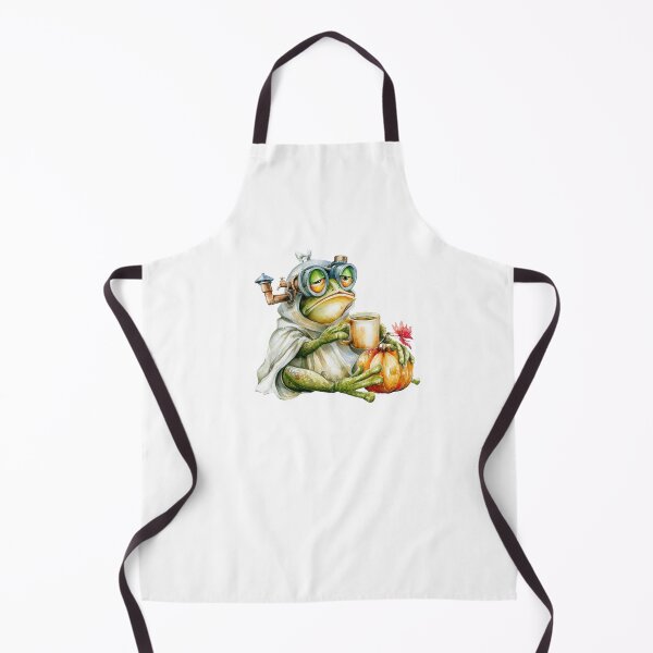 Item preview, Tired Halloween Frog With Coffee and Pumpkin designed and sold by VikArt7.