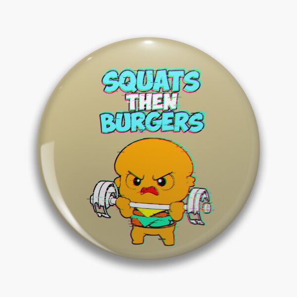 Item preview, Squats Then Hamburgers Gym Kawaii Humor designed and sold by AstronautMerch.