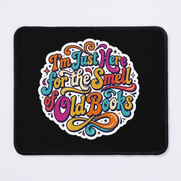 Item preview, I am Just Here for the Smell of Old Books Retro Colorful Typography. designed and sold by  BreedCraft Studio.
