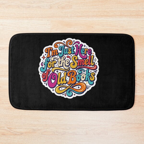 Item preview, I am Just Here for the Smell of Old Books Retro Colorful Typography. designed and sold by  BreedCraft Studio.