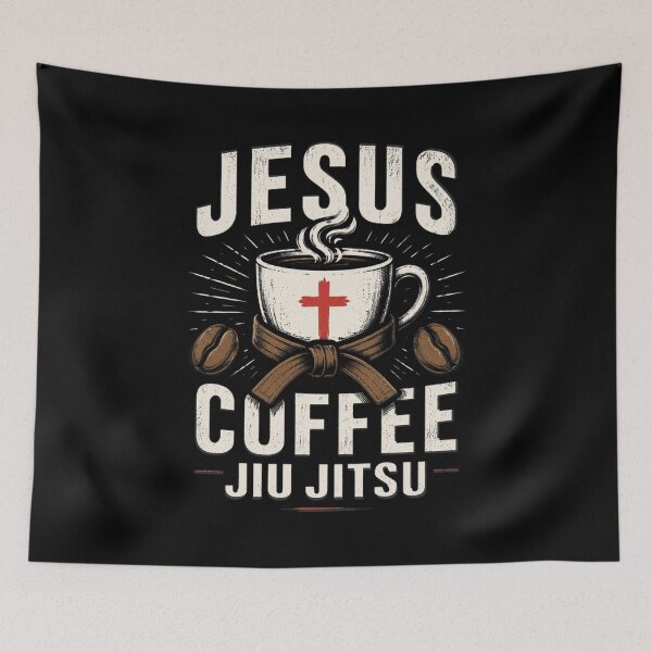 Item preview, Jesus Coffee Jiu Jitsu Christian Faith designed and sold by OlakunleOloroz.
