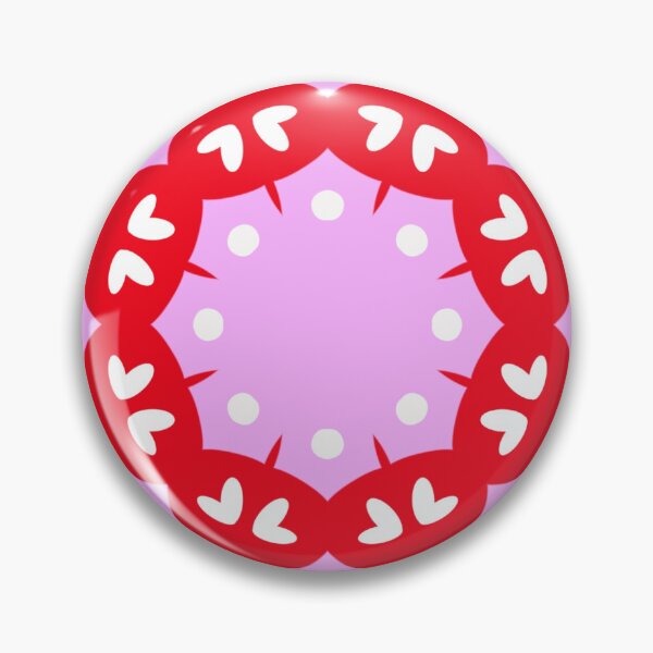Item preview, Retro Lilac Pink Red Heart Mandala designed and sold by Tinsleybluebell.