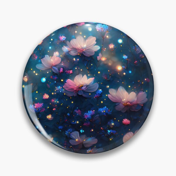 Item preview, Glowing Fantasy Flowers Dreamy Night Garden Art designed and sold by stylishdzign.