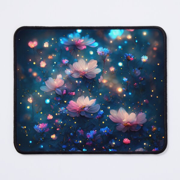 Item preview, Glowing Fantasy Flowers Dreamy Night Garden Art designed and sold by stylishdzign.