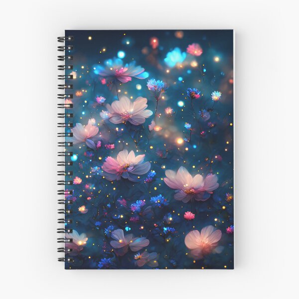 Item preview, Glowing Fantasy Flowers Dreamy Night Garden Art designed and sold by stylishdzign.