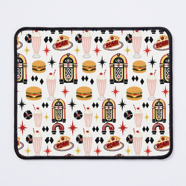 Item preview, Retro Diner Americana Seamless Pattern Print designed and sold by Inkworksbyshery.
