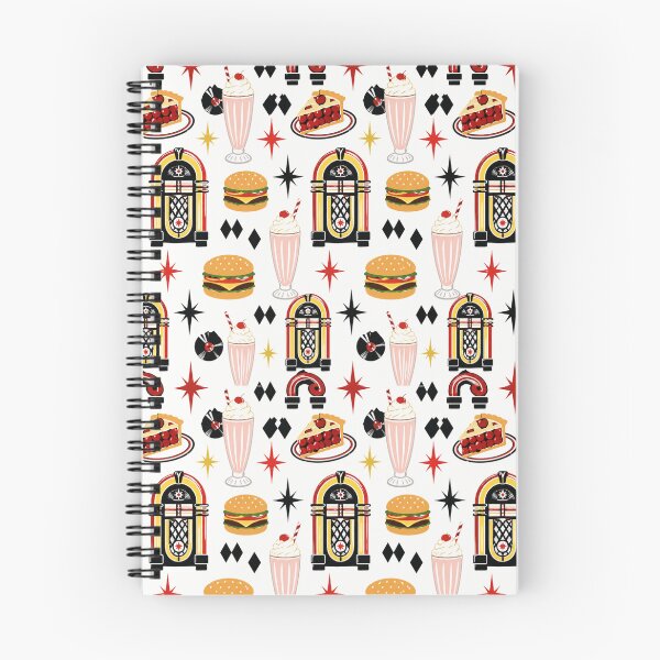Item preview, Retro Diner Americana Seamless Pattern Print designed and sold by Inkworksbyshery.