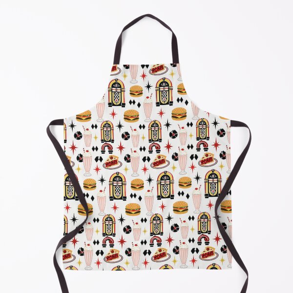 Item preview, Retro Diner Americana Seamless Pattern Print designed and sold by Inkworksbyshery.