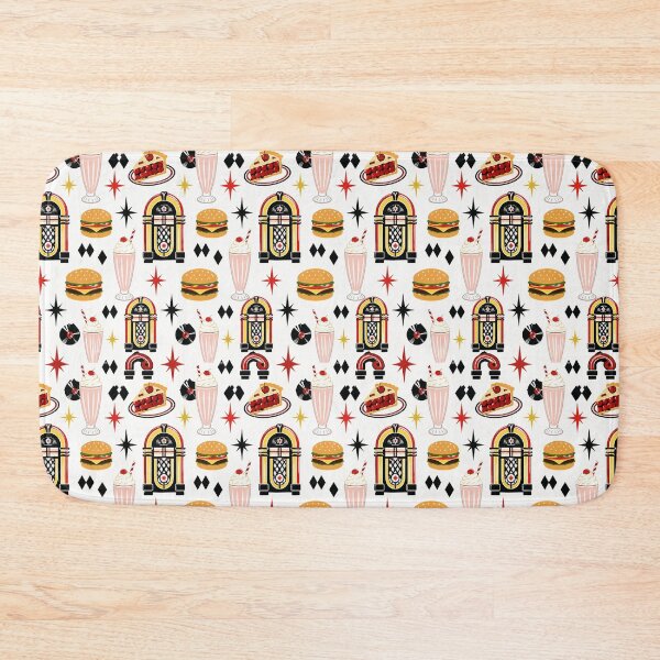 Item preview, Retro Diner Americana Seamless Pattern Print designed and sold by Inkworksbyshery.