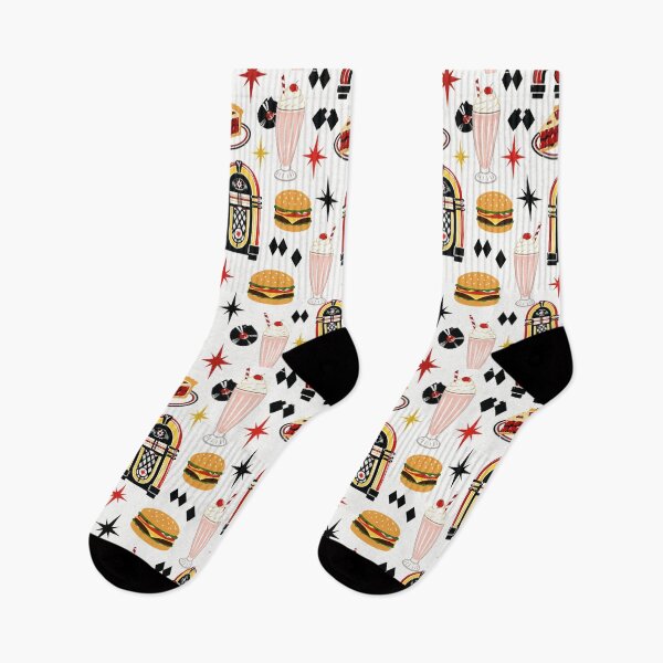 Item preview, Retro Diner Americana Seamless Pattern Print designed and sold by Inkworksbyshery.